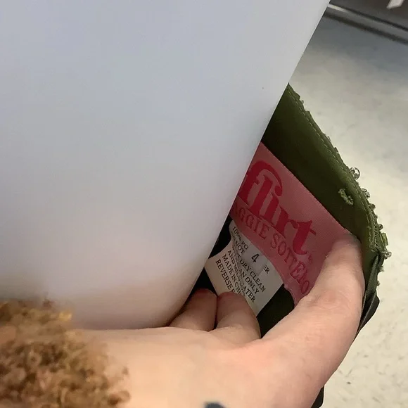 Maggie Sottero Strapless Green Prom Gown - Picture 7 of 8